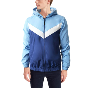 <b>Men</b>’s Color Block Windbreaker <b>Jacket</b> <b>Lightweight</b> Hooded Zipper Sports Running <b>Jacket</b> Waterproof Outdoor Casual Wear Custom Logo - Product Image 4
