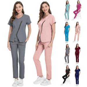 Uniformes Médicos de Alta Calidad, Conjunto Transpirable y Elástico, Uniforme de Enfermería, Spandex Médico, Uniformes de Hospital - Product Image 1