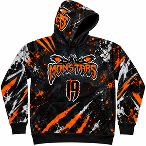 Sudadera con Capucha de Baloncesto Sublimada Personalizada, Sudadera con Nombre y Número Personalizados, Uniforme de Equipo, Ropa Deportiva, 100% Algodón - Product Image 3