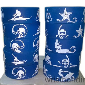 Bracelet en silicone de 25 mm imprimé, respectueux de l'environnement, produits promotionnels de bureau, impression à l'écran - Product Image 2