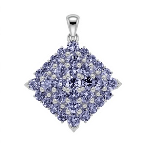 Pendentif en argent sterling 925 avec mosaïque d'améthyste pour femmes, bijoux fins avec pierres précieuses graduées, fabricant OEM ODM Thaïlande - Product Image 2