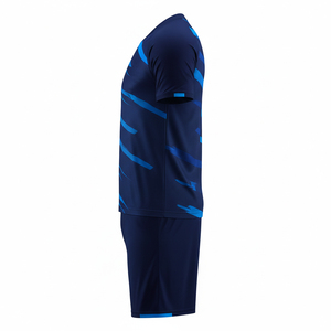 Ensemble d'uniformes de football unisexes pour adultes, personnalisables avec noms et numéros d'équipe, respirant, 100 % polyester, pour l'entraînement, les matchs et les sports d'équipe. - Product Image 3