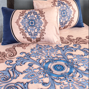 Elegante Juego de Sábanas Dobles con Estampado Floral Azul, con Fundas de Almohada, Juego de Ropa de Cama de Algodón Suave de Lujo a Precios de Exportación - Product Image 3