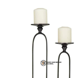 Luxury Black Bone Resin Eco-Friendly Durable <b>Candle</b> Holder <b>Set</b> Modern Decorative Pillar <b>Candle</b> Stand Christmas Valentine's Day - Product Image 3