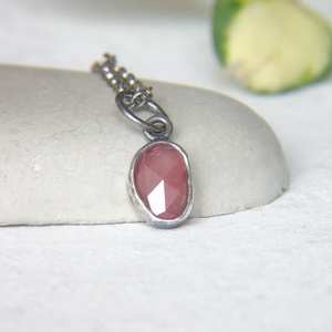 ชุดเครื่องประดับพลอยแซฟไฟร์สีชมพูทรงโรสคัท เงินแท้ 925 สำหรับงานหมั้น ของขวัญสำหรับผู้หญิง - Product Image 6