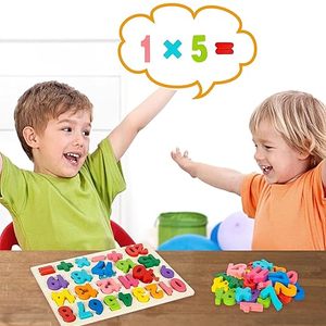 Kidology - Rompecabezas de Madera para Niños Pequeños, Juguetes de Aprendizaje Preescolar, Rompecabezas Montessori de Madera, Alfabeto y Números - Product Image 5