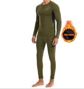 Custom Sportswear Compression Set Spandex/Polyester Quick Dry <b>Elastic</b> Crew Neck Full Sleeve 5pcs Workout Clothing Men Gym Wear - Product Image 2
