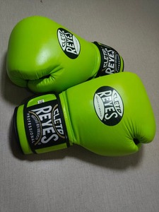 Guantes de Boxeo Profesionales Cleto Reyes, Color Verde Lima, de Cuero, con Cordones, 14oz, para Adultos - Product Image 5