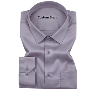 Shirts for Men White Twill Long Sleeve Slim Fit Non <b>Iron</b> Business OEM Wholesale Manufacturer - Product Image 2