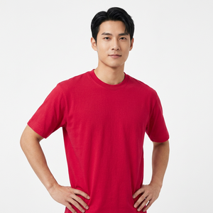 T-shirt à manches courtes pour homme, col rond, coupe classique, couleur unie, jersey de coton, style décontracté - Product Image 6