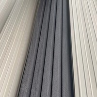 Panneaux muraux décoratifs carré noir or persienne de plafond wpc panneaux cannelés lamelle bois pvc wpc panneaux muraux intérieurs avec led