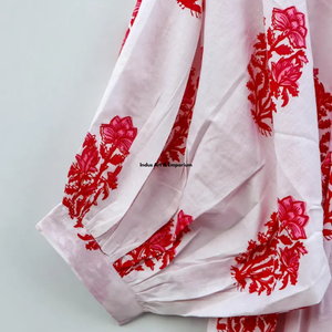 Beautiful floral Cotton Block Printed dress Dress For Casual wear Hand Block Printed Dress - Product Image 6