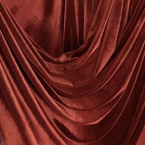 Luxury Maroon Velvet Fabric Woven Brushed Polyester Medium Weight Breathable Wrinkle Resistant Quick-Dry Wedding Dresses Suits - Product Image 1