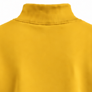 Golden Yellow Women High Neck Sweatshirt Long Sleeve Loose Fit Pullover Fleece Casual Winter Streetwear Fashion Oversized <b>Jumper</b> - Product Image 4