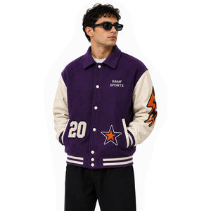 Custom Varsity <b>Jacket</b> <b>Men</b>’s Letterman <b>Jacket</b> Baseball Bomber <b>Jacket</b> College Streetwear <b>Jacket</b> OEM ODM Wholesale Manufacturer - Product Image 3