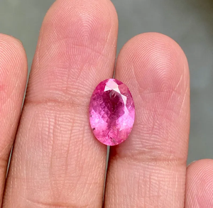 Piedra Preciosa de Zafiro Rosa de Corte Ovalado para Joyería, Gema Preciosa Rosa Facetada de Alta Calidad - Product Image 2