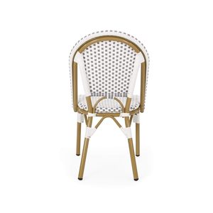 <b>Outdoor</b> Garden Furniture Modern Rattan Dining <b>Chair</b> Farmhouse Style Patio Restaurant <b>Stackable</b> <b>Outdoor</b> Bistro <b>Chairs</b> - Product Image 4