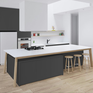 Meubles de cuisine modulaires modernes personnalisés JY Project, vente en gros, prêts à assembler, en bois MDF et contreplaqué. - Product Image 1