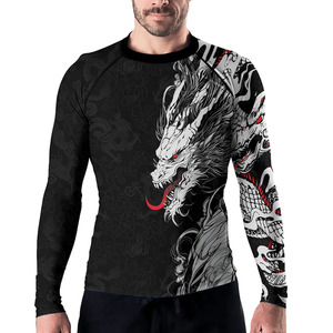 Camisetas Rash Guard de manga larga para hombre, cuello redondo, ajustadas, para protección de la piel, para uso en exteriores, nuevas, al por mayor. - Product Image 1
