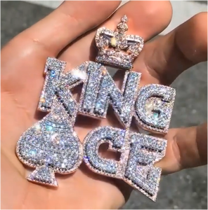 สร้อยคอชื่อสั่งทำ ทองประดับเพชร มอยส์ซาไนต์ เพชร VVS พร้อมจี้ตัวอักษรแบบกำหนดเองสำหรับผู้หญิง - Product Image 4