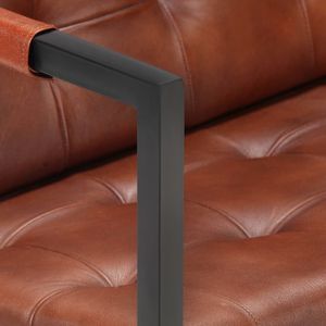 Divano in vera pelle di vera capra marrone a 3 posti - Product Image 6