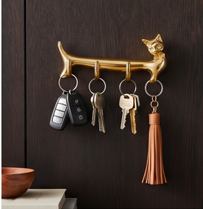 Reposacucharas de metal con forma de gato, plateado cromado brillante, soporte para cubiertos para mesa de cocina y uso en oficina. - Product Image 5