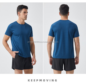 Vente en gros de t-shirt de sport pour hommes chemise de sport à séchage rapide personnalisée de gym fitness hauts de sport pour hommes - Product Image 3