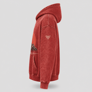 Custom Heavyweight Red Hoodie Streetwear Oversized Graphic <b>Pullover</b> <b>Mens</b> Casual Sportswear Apparel Manufacturer Bulk Supply - Product Image 6