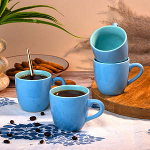 Blue Ocean <b>Set</b> of 4 Ceramic <b>Tea</b> <b>Cups</b> - Product Image 4