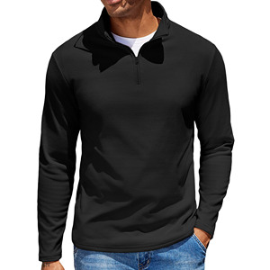Sweat-shirt demi-zip pour homme, respirant, décontracté, sportif, design quart-zip, tissu doux, confortable pour la gym et les loisirs. - Product Image 5