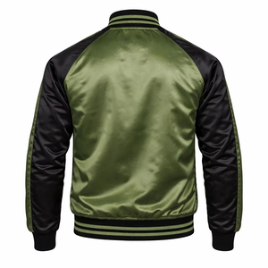 Veste universitaire légère à boutons-pression pour homme, style décontracté, streetwear, sport, veste satinée universitaire, style personnalisé, veste bomber de baseball - Product Image 6