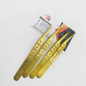 แหนบปลายแหลมทำจากสเตนเลสทนทานปรับแต่งได้90องศาสำหรับต่อขนตาแบบมืออาชีพปรับแต่งโลโก้ได้ตามต้องการ - Product Image 2