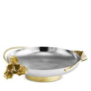 ชามสแตนเลสพร้อมก้านกล้วยไม้ทองเหลืองสีเงิน ของตกแต่งกลางโต๊ะสำหรับประดับโต๊ะ - Product Image 5