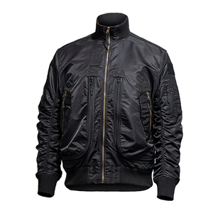 Chaqueta Bomber de Cuero Genuino Personalizada, Cuello Redondo de Punto Acanalado, Cierre Completo, Estilo Casual Varsity, Secado Rápido, Transpirable, para Hombre y Mujer, Fabricante OEM ODM - Product Image 1