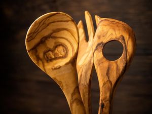 Juego de Cubiertos de Madera de Acacia Natural, Diseño de Lujo Ecológico, Pulidos a Mano, Utensilios de Cocina - Product Image 2