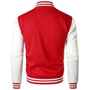 Veste bomber universitaire unisexe en toile de haute qualité avec broderie chenille, motif géométrique, imperméable et à capuche - Product Image 1