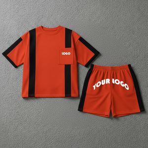Conjunto de Camiseta y Pantalones Cortos Deportivos para Mujer con Logotipo Personalizado, de Verano, Alta Calidad, Transpirables, Holgados, de Manga Corta - Product Image 5