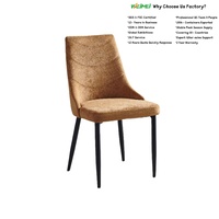 Chaise de cuisine et de restaurant contemporaine en bouclette durable