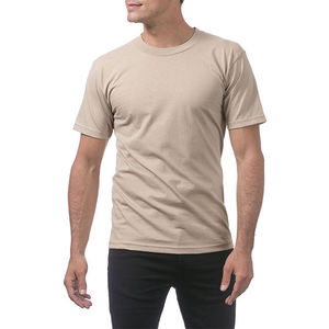 เสื้อยืดแขนสั้นผู้ชาย คอตตอน คลาสสิค คอกลม สีเบจ สวมใส่สบาย เหมาะสำหรับใส่ลำลองในชีวิตประจำวัน สไตล์สตรีทแฟชั่นฤดูร้อน - Product Image 3