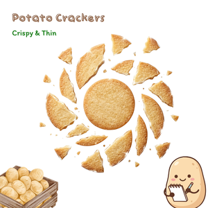 Wholesales Sampling Services 100% Fresh Potato Crackers Crispy Salty & Sweet Healthy Snack 342g ODM Vietnam Factory - Product Image 1