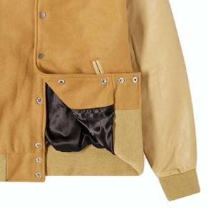 Veste de baseball varsity en coton 100% avec logo personnalisé, broderie en chenille de laine, imperméable, antibactérienne, pour homme adulte - Product Image 4