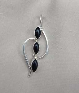 Colgante de ónix negro, joyería de plata de ley 925 para mujer, collar de piedras preciosas naturales, regalo minimalista elegante - Product Image 2