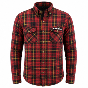 <span class=keywords><strong>Camicia</strong></span> da uomo in flanella tartan <span class=keywords><strong>rossa</strong></span>, resistente, a maniche lunghe, a quadri, da lavoro, con doppia tasca, per esterni, stile <span class=keywords><strong>boscaiolo</strong></span>, casual, personalizzabile OEM - Product Image 1