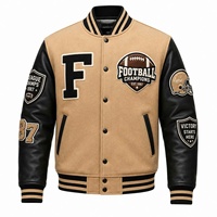 Veste universitaire personnalisée imperméable, hiver, manches en laine de haute qualité, logo frontal, style baseball, veste universitaire avec lettres