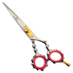 Professionnel 5.0 pouces Salon de coiffure ciseaux de coupe de cheveux conception de fantaisie lame droite pour la beauté utilisation en gros - Product Image 5