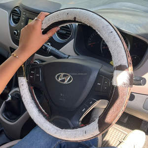 Fundas de Cuero Genuino para Volante de Coche, Hechas a Mano, de Alta Calidad, Transpirables, Protección para el Volante - Product Image 4