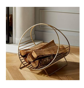 Brass Fireplace <b>Log</b> Holder Hot Selling Premium Quality Heavy Duty Brass Firewood <b>Rack</b> Handmade Fireplace <b>Log</b> Holder - Product Image 4
