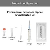 Kit de test rapide de la brucellose en 8-10 minutes, cassette d'anticorps à l'or colloïdal pour la brucella, sang total, bovins/ovins, bétail