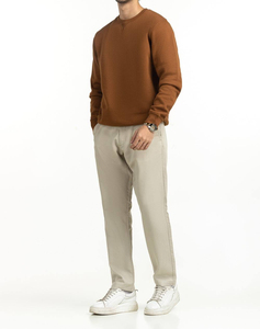 Sweat-shirt à manches longues en coton personnalisé avec logo 400 GSM, col rond, sweat-shirt décontracté tendance pour hommes, sweats à capuche et sweat-shirts - Product Image 1
