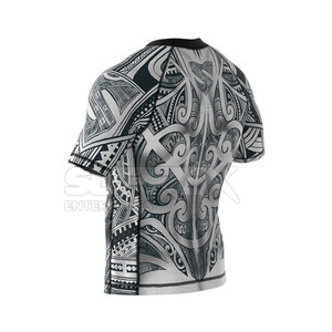 เสื้อรัดกล้ามเนื้อผู้ชาย ผ้าสแปนเด็กซ์ โพลีเอสเตอร์ ดีไซน์ใหม่ ขายดีที่สุด เสื้อรัดกล้ามเนื้อผู้ชายสำหรับ MMA  มีจำหน่าย - Product Image 4